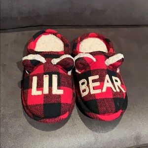 Kids Plaid  Lil Bear Slippers sz 13-1